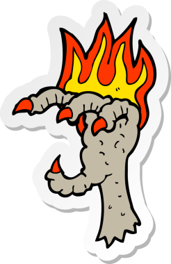 Bir insan tarafından çizilmiş bir karikatür yapıştırması.