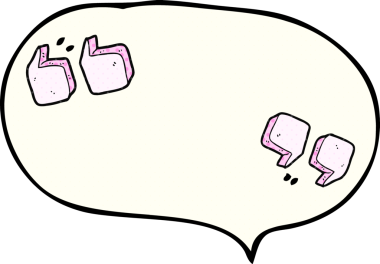 Bir insan tarafından çizilmiş serbest çizilmiş çizgi roman konuşma balonu tırnak işaretleri