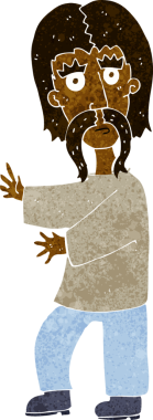 Bir insan tarafından çizilmiş bıyıklı adam.