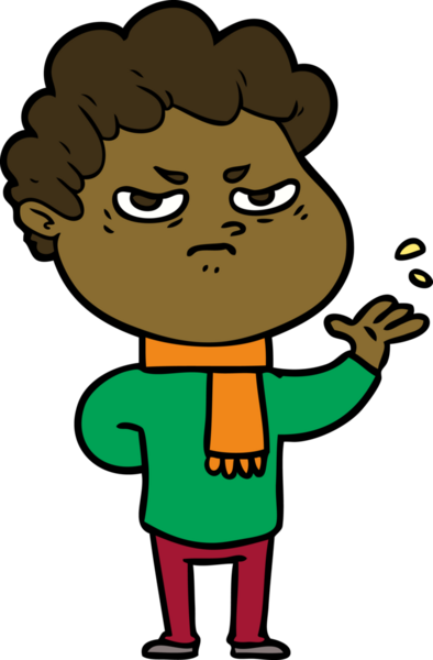 Bir insan tarafından çizilmiş kızgın bir adam.