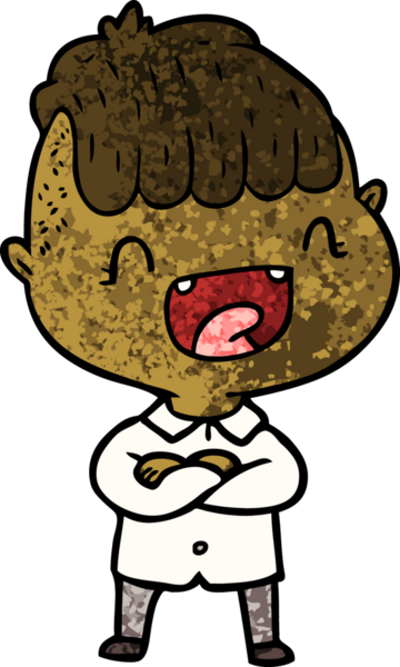 Bir insan tarafından çizilmiş mutlu çocuk çizgi filmi.