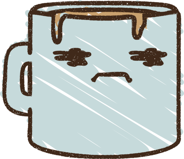 Bir insan tarafından çizilmiş kahve fincanı tebeşiri.