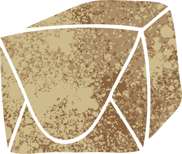 Retro illüstrasyon tarzı garip çizgi film kahverengi paketi bir insan tarafından çizilmiş.