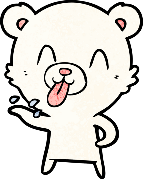 Bir insan tarafından çizilmiş kutup ayısı karikatürü