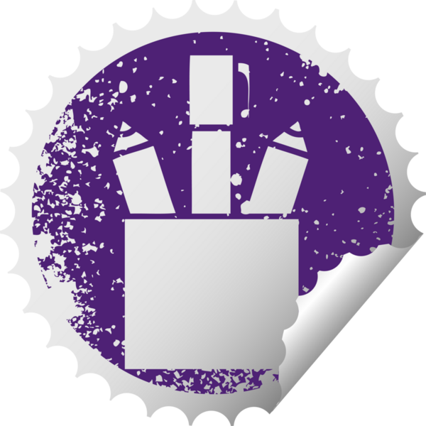 Bir insan tarafından çizilmiş kurşun kalem kabuğunun sıkıntılı, dairesel soyma etiketi.