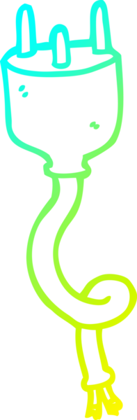 Bir insan tarafından çizilen elektrik prizinin soğuk gradyan çizimi