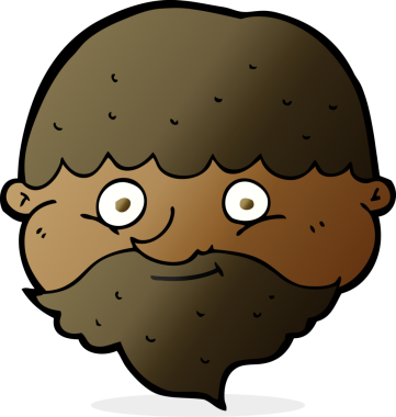 Bir insan tarafından çizilmiş sakallı bir adam.