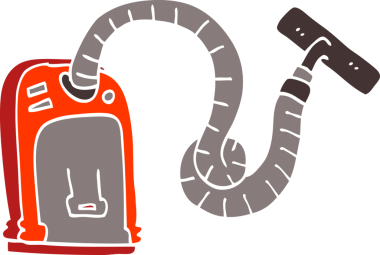 Bir insan tarafından çizilmiş düz renk çizim süpürgesi.