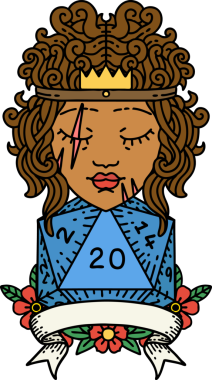 Retro Dövme Tarzı İnsan Barbarlığı Bir insan tarafından çizilmiş 20 zar ile