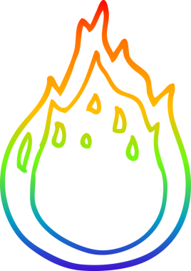 gökkuşağı gradyan çizgi çizimi bir insan tarafından çizilmiş bir çizgi film ateşi