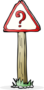 Bir insan tarafından çizilmiş soru işareti.