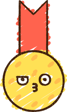 Bir insan tarafından çizilen Altın Madalya Tebeşiri