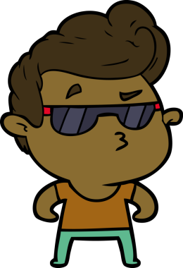 Bir insan tarafından çizilmiş havalı bir çizgi film.