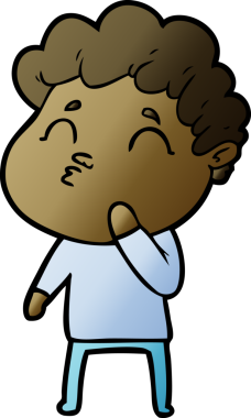 Çizgi film adamı somurtuyor Bir insan tarafından çizilmiş