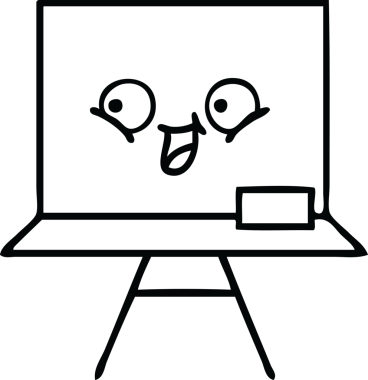 Bir insan tarafından çizilmiş beyaz bir karikatür.