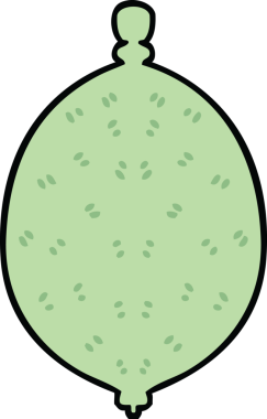 Bir insan tarafından çizilmiş garip bir çizgi film limonu.