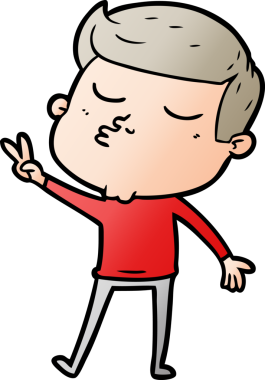 Bir insan tarafından çizilmiş karikatür mankeni adam.