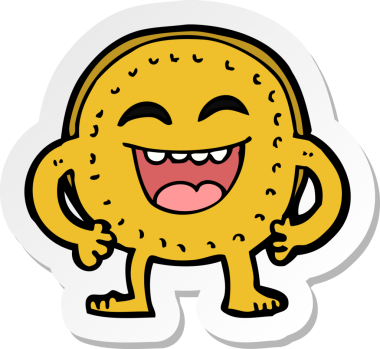 Bir insan tarafından çizilmiş mutlu madeni para etiketi.