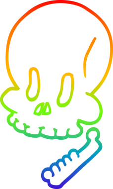 Bir insan tarafından çizilen cadılar bayramı kafatası çizgi çizimi