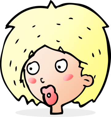 Bir insan tarafından çizilmiş karikatür kadın.