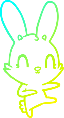 Soğuk gradyan çizgisi bir insan tarafından çizilmiş şirin bir tavşan çizgi filmi.