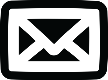 bir insan tarafından çizilmiş zarf harf simgesi