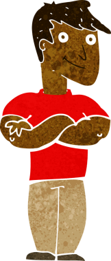 bir insan tarafından çizilmiş kaslı bir adam.