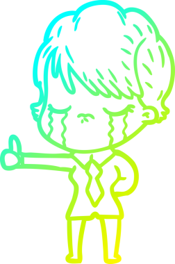 Bir insan tarafından çizilmiş ağlayan bir karikatür çizimi.