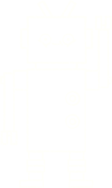 Bir insan tarafından çizilen robot tebeşiri.