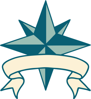 Bir insan tarafından çizilmiş geleneksel bir yıldız dövmesi