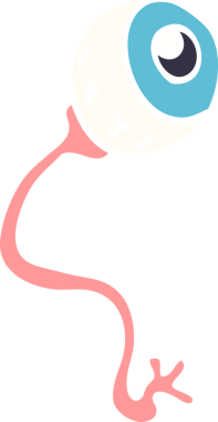 Bir insan tarafından çizilmiş iğrenç düz renk çizimi.