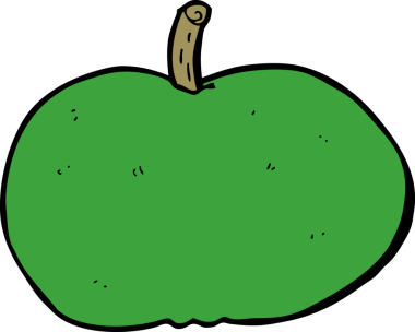 bir insan tarafından çizilmiş mutlu elma çizgi filmi