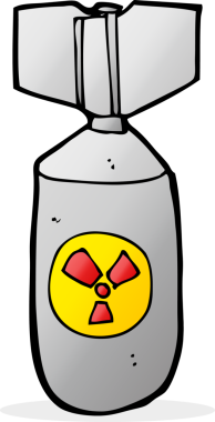 Bir insan tarafından çizilmiş nükleer bomba.