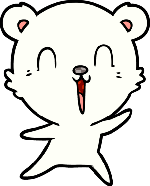 Bir insan tarafından çizilmiş kutup ayısı karikatürü