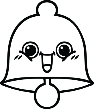 Bir insan tarafından çizilmiş bir çanın çizgi çizimi