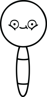 Bir insan tarafından çizilmiş bir büyüteç çizgi çizimi