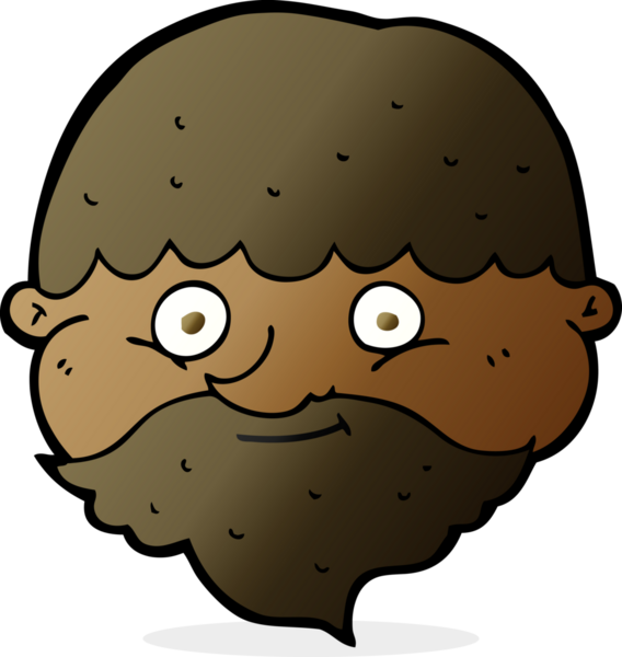 Bir insan tarafından çizilmiş sakallı bir adam.