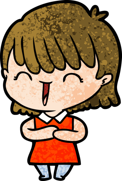 Bir insan tarafından çizilmiş karikatür kadın.