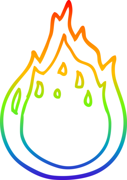 gökkuşağı gradyan çizgi çizimi bir insan tarafından çizilmiş bir çizgi film ateşi