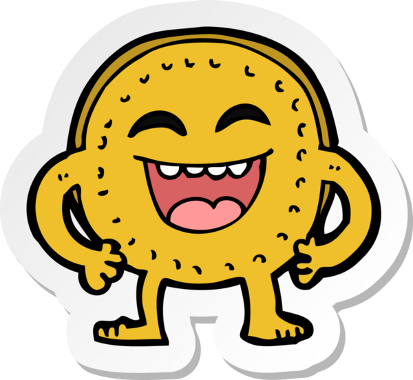 Bir insan tarafından çizilmiş mutlu madeni para etiketi.