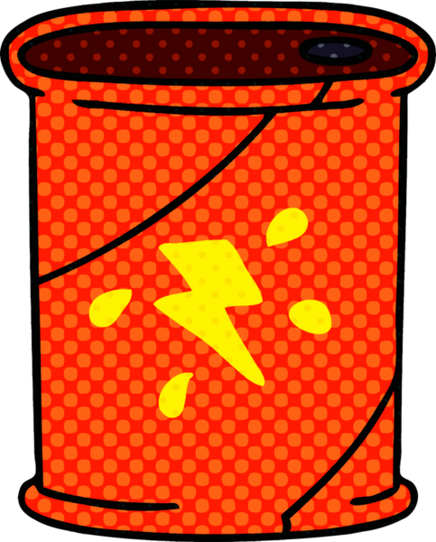 Bir insan tarafından çizilmiş çizgi roman tarzı tuhaf bir kola kutusu.