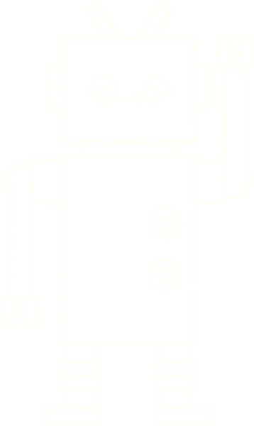 Bir insan tarafından çizilen robot tebeşiri.