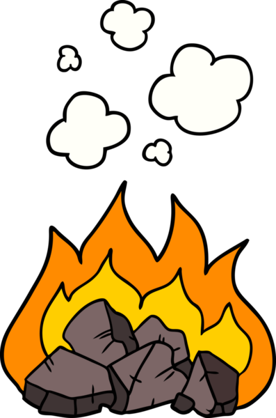 bir insan tarafından çizilmiş kızgın kömür karikatürü