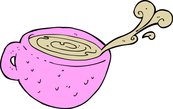 bir insan tarafından çizilmiş bir kahve fincanı.