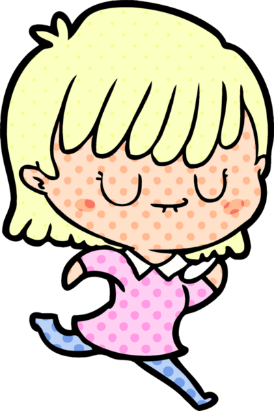 Bir insan tarafından çizilmiş karikatür kadın.