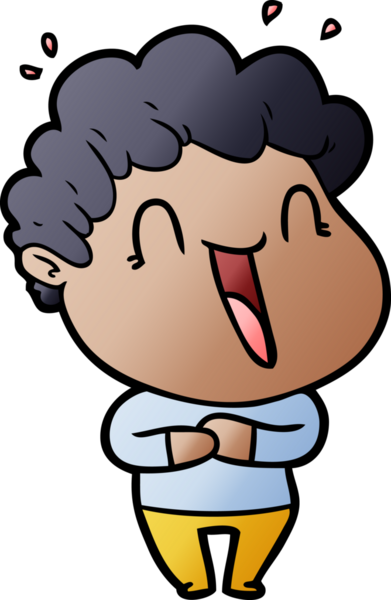 Bir insan tarafından çizilmiş mutlu bir adam.