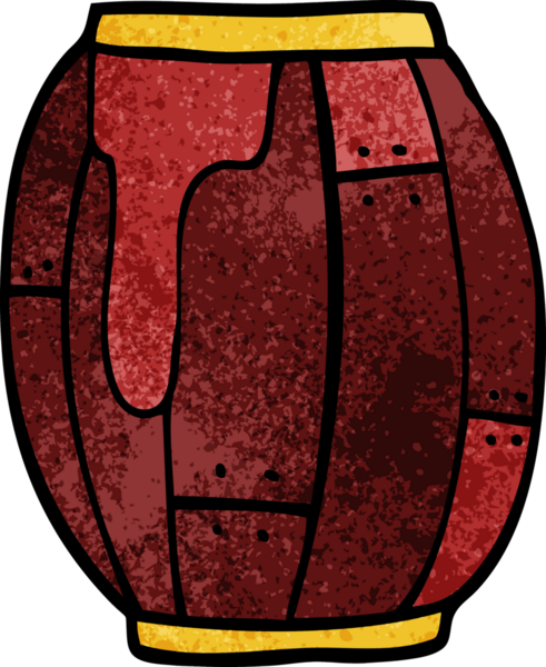 Bir insan tarafından çizilmiş bir fıçının karalaması.