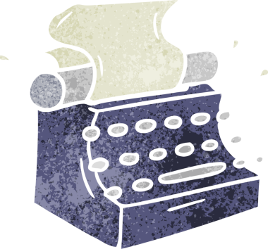 Bir insan tarafından çizilmiş eski moda daktilo karalaması.