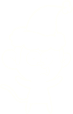 Bir insan tarafından çizilen Noel Maymun Tebeşiri