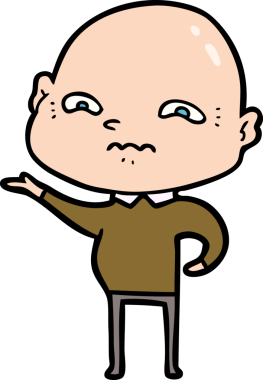 bir insan tarafından çizilmiş sinirli bir adam.